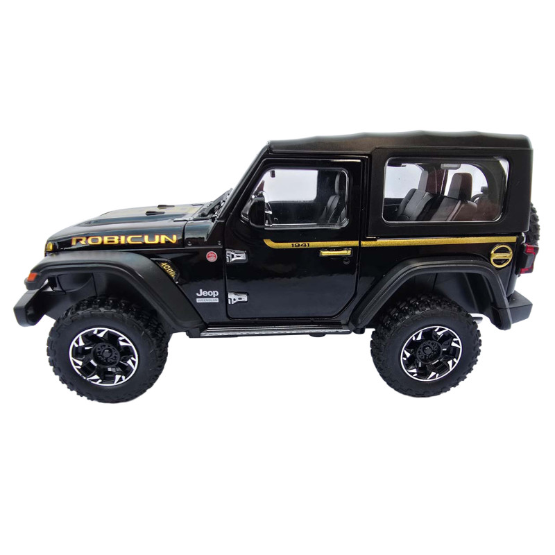 Машинка метал Jeep Wrangler Rubicon джип вранглер чорний 1:24 світло звук 21,5*8*9см (GT - 94911)