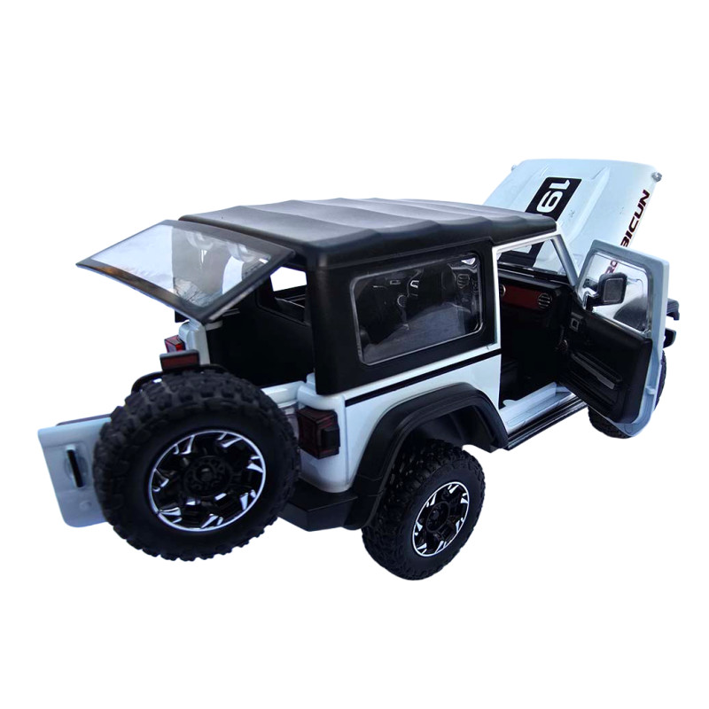 Машинка метал Jeep Wrangler Rubicon джип вранглер білий 1:24 світло звук 21,5*8*9см (GT - 94911)