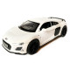 Іграшкова машинка металева Audi R8 V10 performance, Ауді, біла, звук, світло, інерція, відкр двері, багажник, капот, Автоексперт, 1:32,14*7*4,5см (ТК-16650)