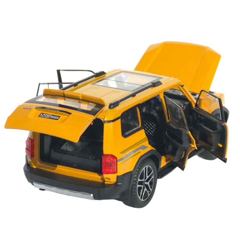 Машинка метал Toyota Land Cruiser Prado АвтоЕксперт жовта 1:24 звук світло 21*8*8 см (G7605-44)