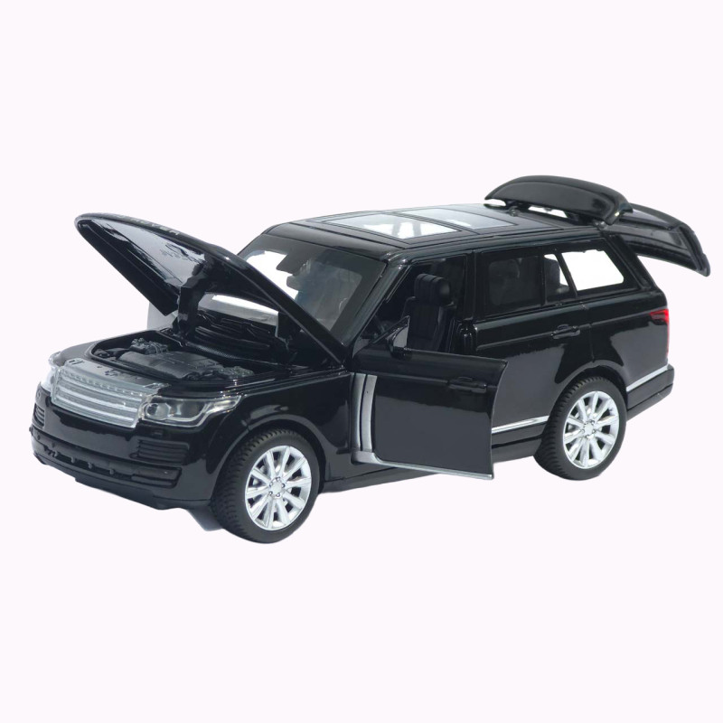 Машинка метал Range Rover Vogue АвтоЕксперт чорна 1:32 звук світло відкриваються двері капот багажник (72655)