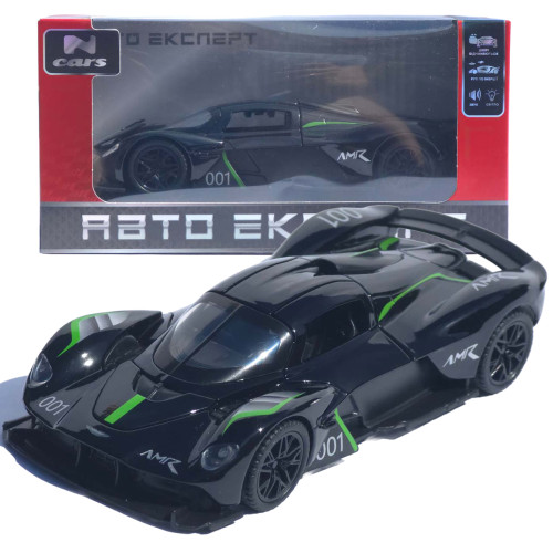 Машинка метал Aston Martin Valkyrie АвтоЕксперт чорна 1:32 звук світло 15*6*4 см (L-0508-85)