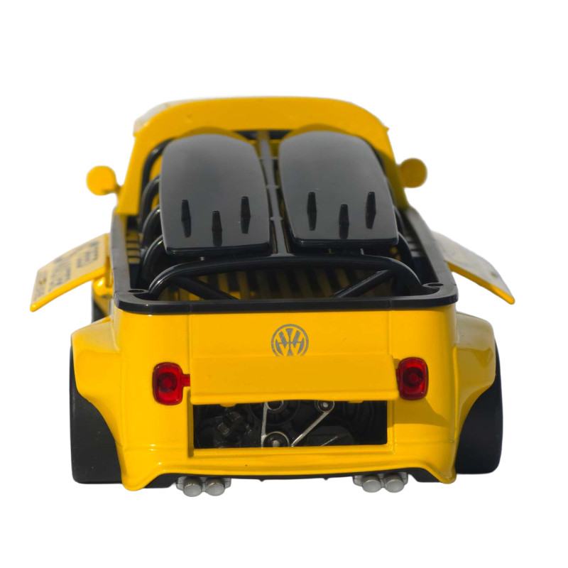 Машинка метал Volkswagen Type 2 (T1) жовта 1:32 світло звук інерція відч двері 2 дошки (TK-19102)