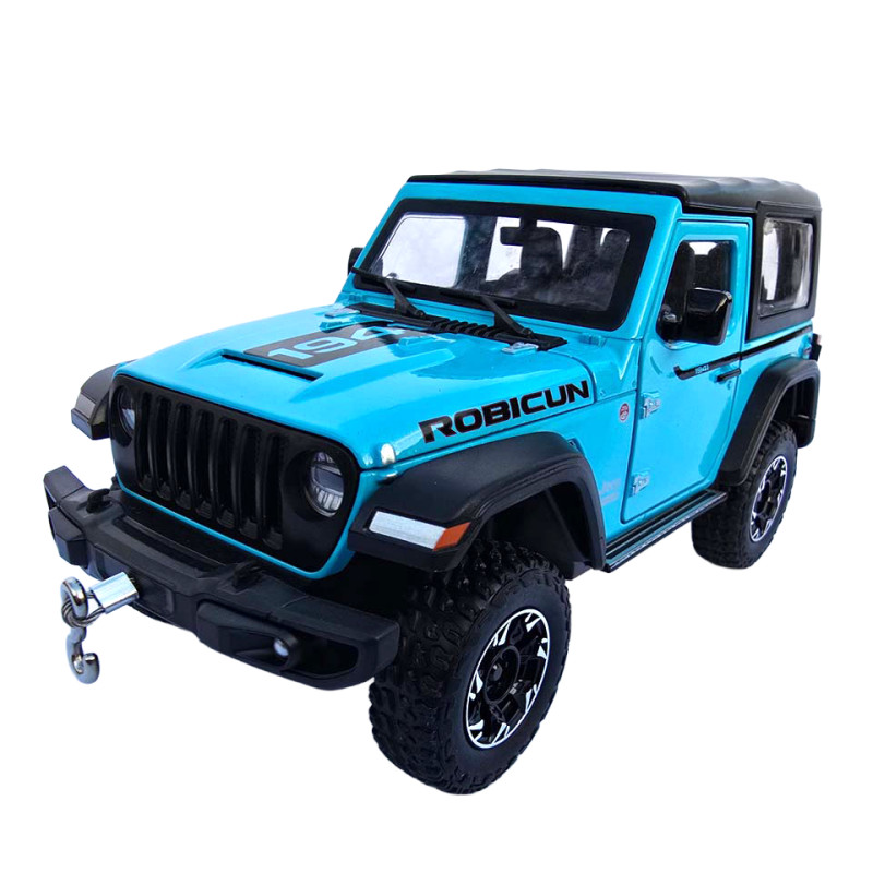 Машинка метал Jeep Wrangler Rubicon джип вранглер блакитний 1:24 світло звук 21,5*8*9см (GT - 94911)