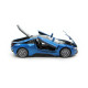 Іграшкова машинка металева BMW i8 купе, БМВ, синя, звук, світло, інерція, откр двері, багажник, капот, Автоексперт, 1:32, 16,5*6,5*4,0 см (11787)