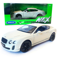 Игрушечная машинка металлическая WELLY 1:24 BENTLEY CONTINENTAL SUPERSPORTS, бентли континенталь суперспорт, откр.двери, капот, белый, 19 * 7.5 * 5.5 см (24018W)