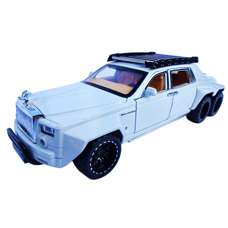 Машинка металева Rolls-Royce Cullinan 6x6 Ролс ройс 1:32 білий звук світло 18*7*5,5 см (62371)