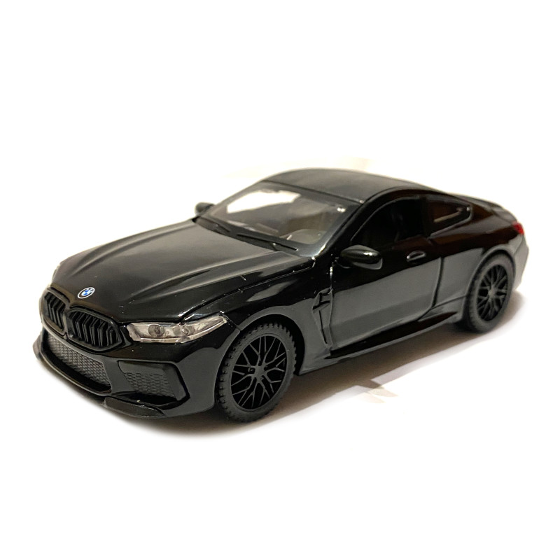 Іграшкова машинка металева BMW M8 Competition Coupe, БМВ, чорна, звук, світло, інерція, откр двері, багажник, капот, Автоексперт, 1:32, 14,9*4,9*5,9см (42212)