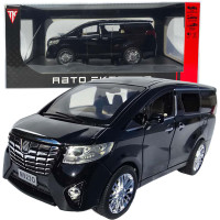 Машинка металева Toyota Alphard чорна 1:24 звук світло інерція відкр двері баг капот 19*7,5*7,5 см (RS-11632)