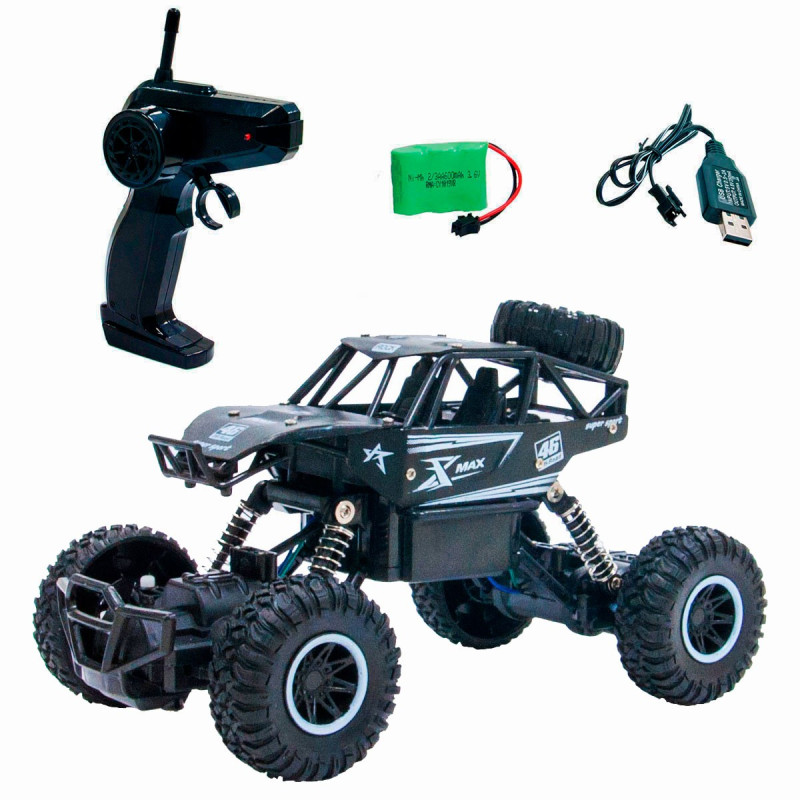Машинка Off-road Crawler Rock Sport черная на радиоуправлении (1:20), пульт, аккум  18х11х8см (SL-110AB)