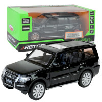 Машина метал Mitsubishi Pajero 4WD Turbo Мітсубісі чорна 1:33 світло звук 14,5*5,5*5,5см (68463B)