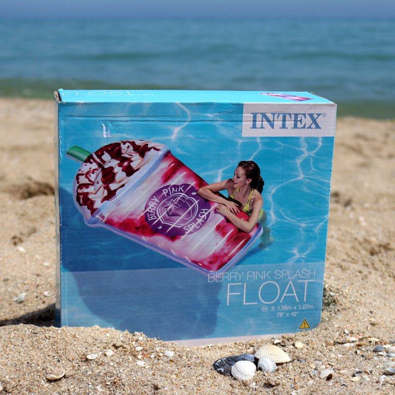 Матрац надувний Intex Ягідний Коктейль (Berry Pink Splash) 198*107см арт.58777