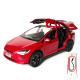 Машинка металева Tesla Model X Electrocar Тесла Модель X Електрокар червона 1:24 зарядна станція звук світло відч двері капот багажник гум колеса 18*6*8см (AP7712)
