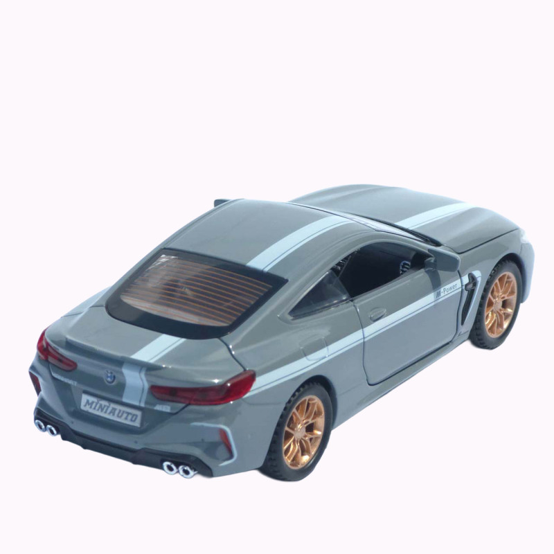 Машинка метал BMW M8 Competition АвтоЕксперт сіра 1:32 звук світло інерція 15*6,5*4 см (LF-93732)