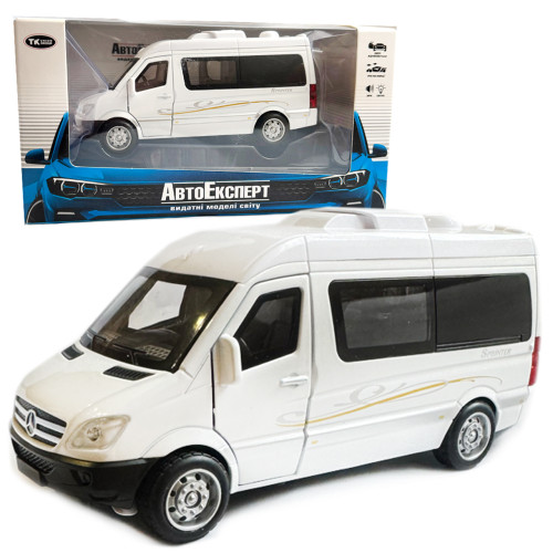 Машинка металева Mercedes-Bens Sprinter CM335 мінівен 1:32 Мерседес-Бенц спрінтер біла світло звук відкр всі двері інерція 15*5*7 (ТК-1788/31049)