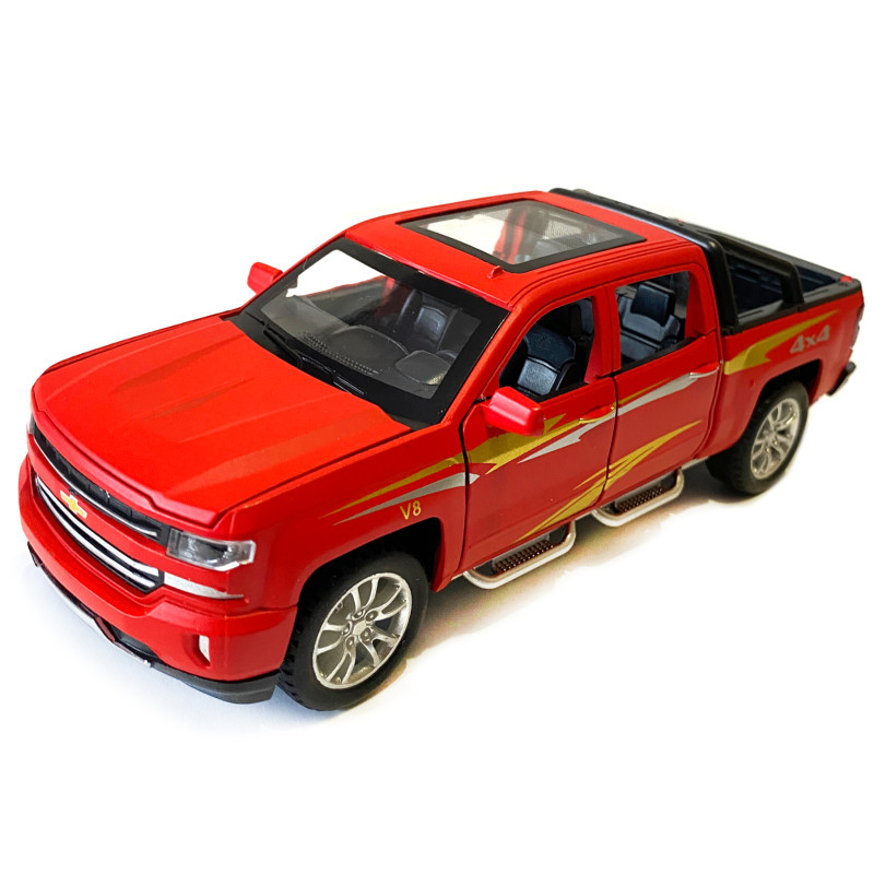 Машинка металева дитяча Chevrolet V8 Шевроле, червона, Автоексперт, 1:32, світло, інерція, відкриваються двері, багажник, капот, 17,5*5*6см (TК - 32293)