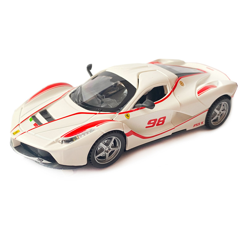 Машинка дитяча АвтоЕксперт металопластик, біла, LaFerrari світло, звук, іннерція, відчин. двері, баг., капот 15*6*4см (23603)
