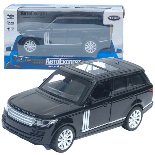 Машинка метал Range Rover Vogue АвтоЕксперт чорна 1:32 звук світло відкриваються двері капот багажник (72655)
