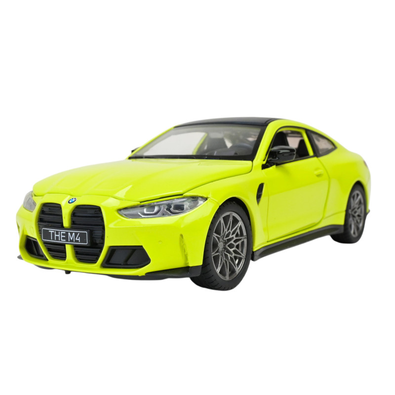 Машина метал BMW M4 БМВ зелена 1:24 світло звук відкр.двері 20*7,5*6см ( 68280A)