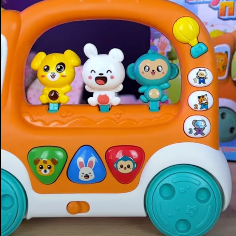 Автобус-каталка WToys укр мова віршики 6 казок звуки світло мелодії рухомі елементи пісні 20*6,5*16см (19479)