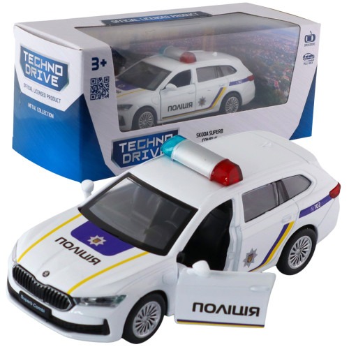 Машинка метал Skoda Superb Combi iV Поліція 1:43 шкода 5*11*4см (250947)
