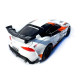 Машинка Toyota GR Supra GT4 Concept біло-оранджева Тойота 1:32 світло звук інерція відч двері баг капот 15*7*4,5см (21423)