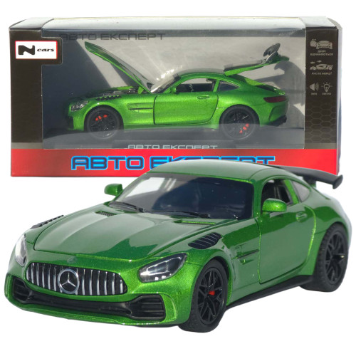 Машинка метал Mercedes-Benz AMG GT R АвтоЕксперт зелена 1:32 звук світло інерція (LF-99081)
