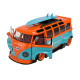 Машинка металева Volkswagen t1 bus Автопром помаранчево-блакитна 1:24 звук світло 19,5*8,5*5 см (AP7751)