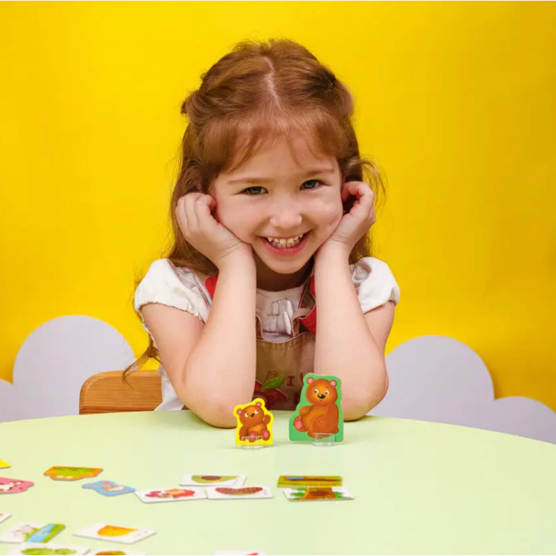 Настільна розвиваюча гра в асоціації "У лісі та на фермі" Vladi Toys, 32 картки, 2 фішки, укр (VT1804-46)