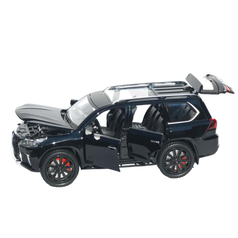 Машинка метал Lexus LX 570 АвтоСвіт чорна 1:22 звук світло інерція 21*9*8 см (AP-1982)