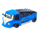 Машинка металл Volkswagen Type 2 (T1) синяя 1:32 свет звук инерция откр двери 2 доски (TK-19102)