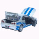 Машинка метал Nissan Skyline GT-R АвтоЕксперт срібляста 1:24 звук світло відкр двері капот багажник (1990-21)