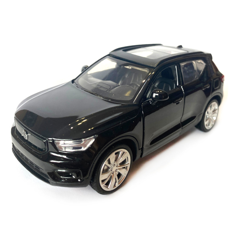 Машина металева Автопром 1:32 Volvo XC40 Recharge, чорна, бат., світло, звук, відкр.двері, 14*5,5*4 см (68411)