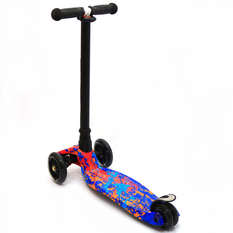 Самокат триколісний дитячий MAXI Best Scooter пластмасовий, 4 колеса PU, СВІТЛО d = 12см (779-1338)