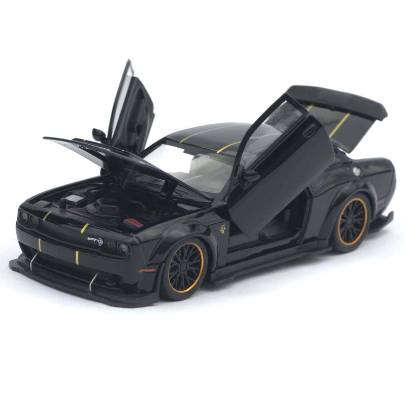 Машинка метал Dodge Challenger SRT Hellcat Redeye чорна 1:32 світло звук інерція 15*6,5*4 см (TK-12200)