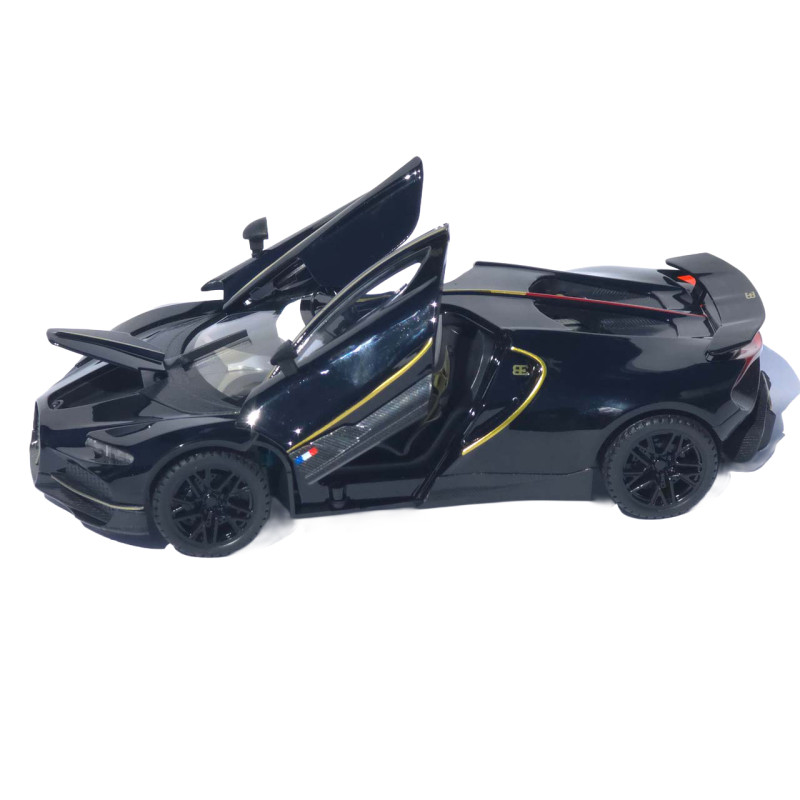 Машинка метал Bugatti Chiron АвтоЕксперт 1:24 чорна звук світло інерція 20,5*10*5,5 см (G6601-52)