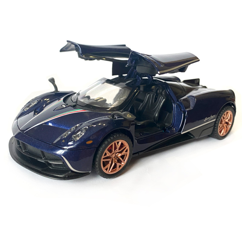 Машинка металева іграшкова Pagani huayra, Авто Експерт, синя, світло, звук, інерція, відкр. двері, 16*4*7см. (67008)