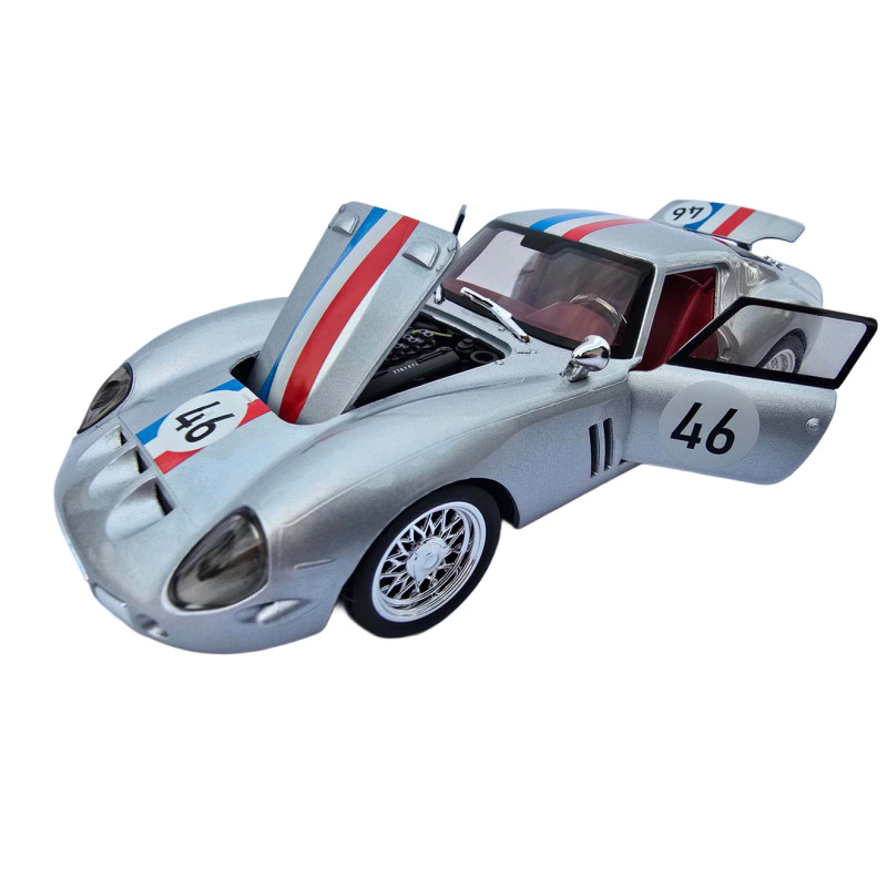 Машинка метал Ferrari 250 GTO Ферарі срібло 1:32 звук світло 14*5,5*3,5см (67007)