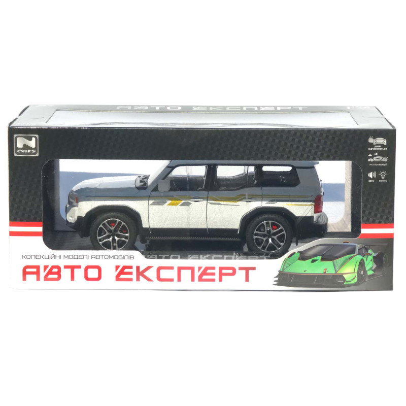 Машинка метал Toyota Land Cruiser Prado АвтоЕксперт біла 1:24 звук світло 21*8*8 см (G7605-44)