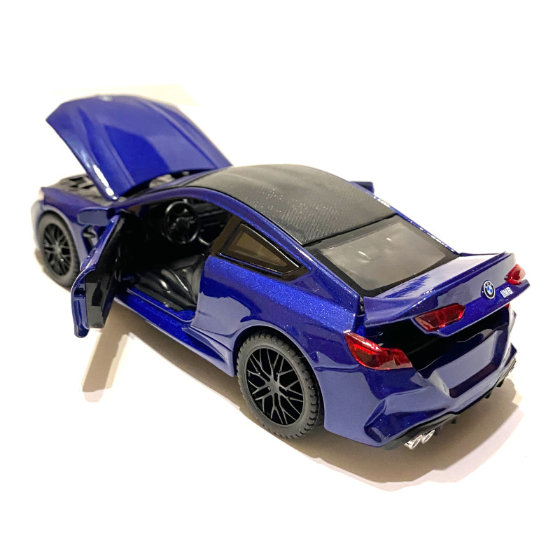Іграшкова машинка металева BMW M8 Competition Coupe, БМВ, синя, звук, світло, інерція, откр двері, багажник, капот, Автоексперт, 1:32, 14,9*4,9*5,9см (42212)