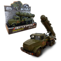 Машинка Краз, Военная техника Автопром, пластик, 1:16, батар.свет, звук, открываются двери, кор. 31*12*8см (KR-2202-02)