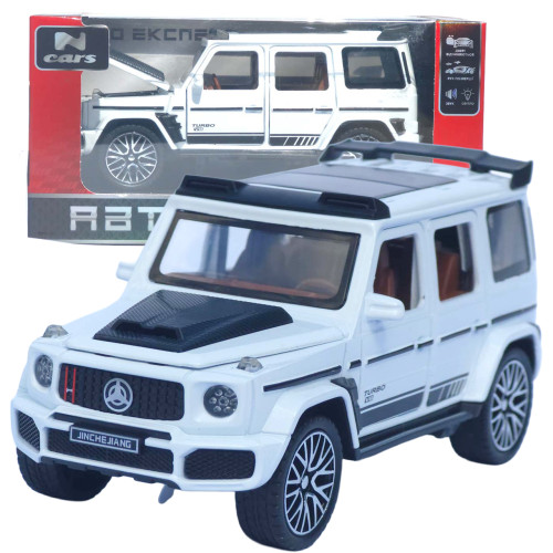 Машинка метал Mercedes-Benz G-Class (Гелендваген) АвтоЕксперт біла 1:32 звук світло (L-0442-50)