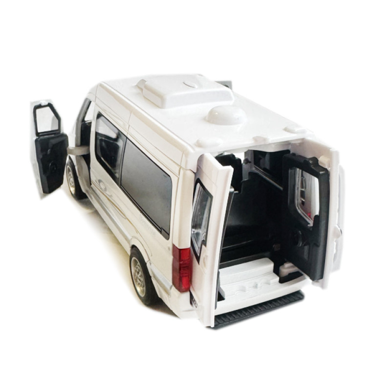 Машинка металева Mercedes-Bens Sprinter CM335 мінівен 1:32 Мерседес-Бенц спрінтер біла світло звук відкр всі двері інерція 15*5*7 (ТК-1788/31049)