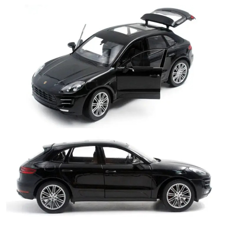 Машинка игровая Porsche Macan «АвтоЕксперт» Порше Макан, металл, черная, подсветка фар, звук, инерция, открываются двери, капот, 16*7*6, 15506