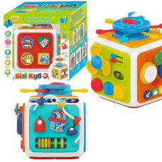 Іграшка Бізікуб WToys казки пісні загадки барабан спінер сортер годинник шестерні тріскачка укр мова (48658)