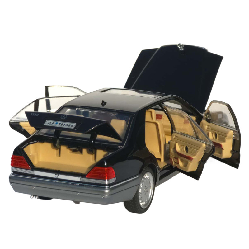 Машинка метал Mercedes-Benz S-Class W140 АвтоЕксперт чорна 1:24 звук світло 21*8*6,5 см (G9765-42)