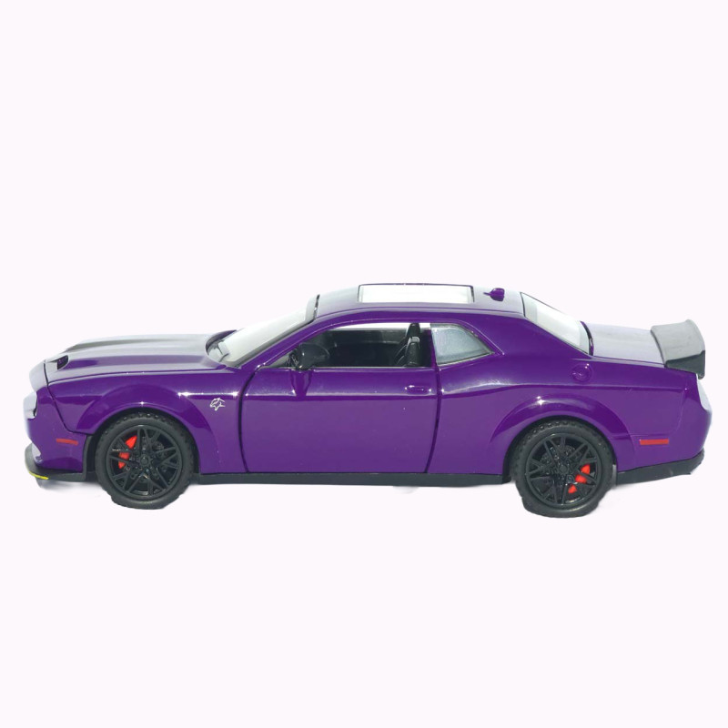 Машинка метал Dodge Challenger SRT Hellcat АвтоЕксперт фіолетова 1:32 звук світло 15,7*7*5 см (LF-30608)