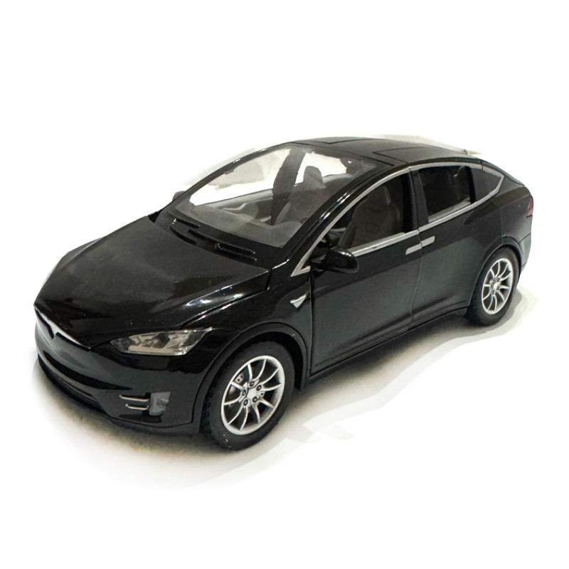 Машина металева Tesla Model 5 Тесла чорна 1:22 світло звук відч двері баг капот 21*8*7см (RS-66012)