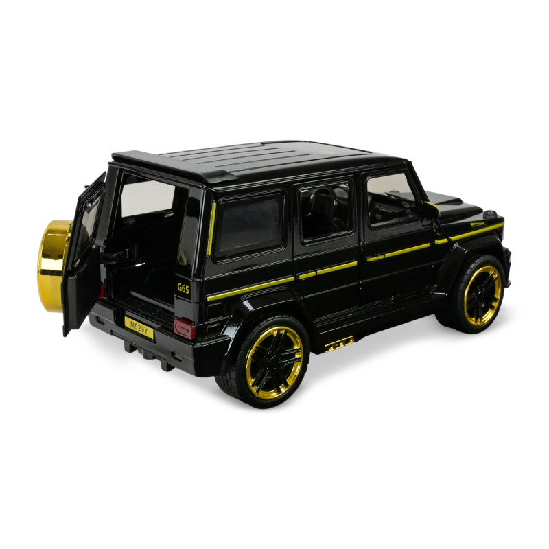 Машинка металл Mercedes-Benz G-Class Gelandewagen черная 1:24 звук свет открыв двери капот багажник (AP7717)