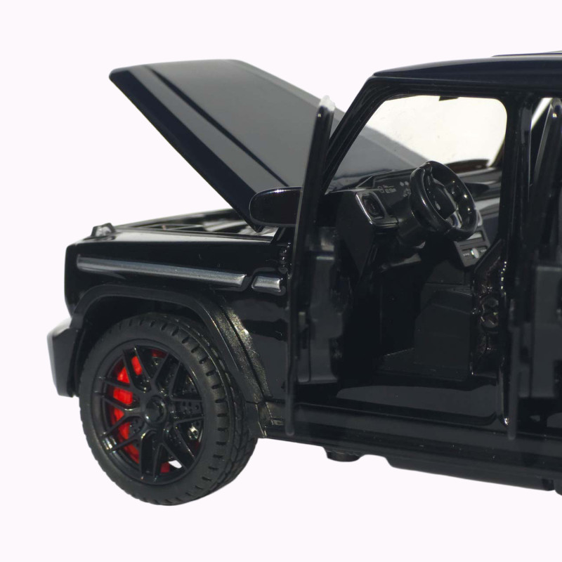 Машинка метал Mercedes-Benz G-Class (Гелендваген) АвтоЕксперт чорна 1:32 звук світло (LF-80110)